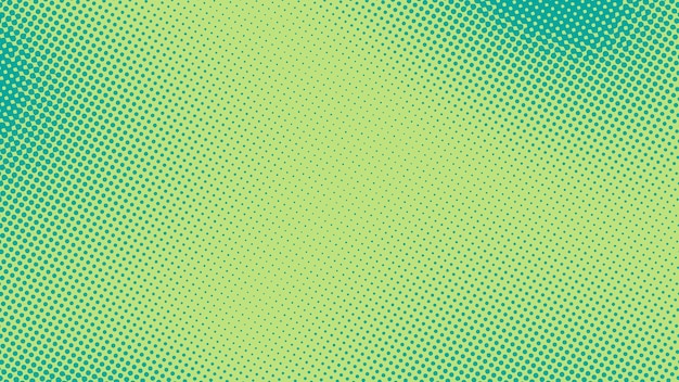 Turquoise pop art background with halftone polka dots