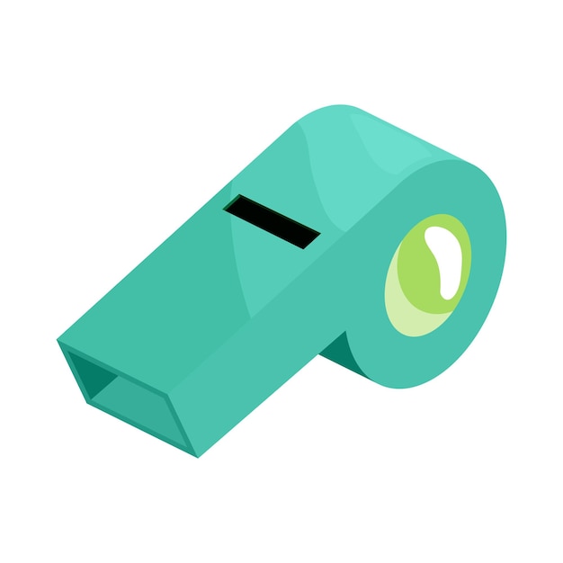 Turquoise sport fluit icoon in cartoon stijl op een witte achtergrond
