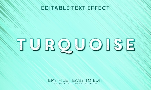 Turquoise text effect