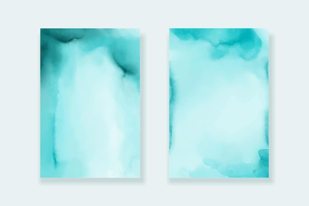 Vector turquoise watercolor background paper texture