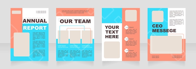 Vector turqupise and pink blank brochure layout design. real estate agency. vertical poster template set with empty copy space for text. premade corporate reports collection. editable flyer paper pages