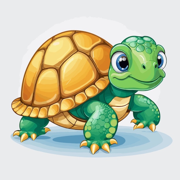 Vector turtle cartoon vector on a white background