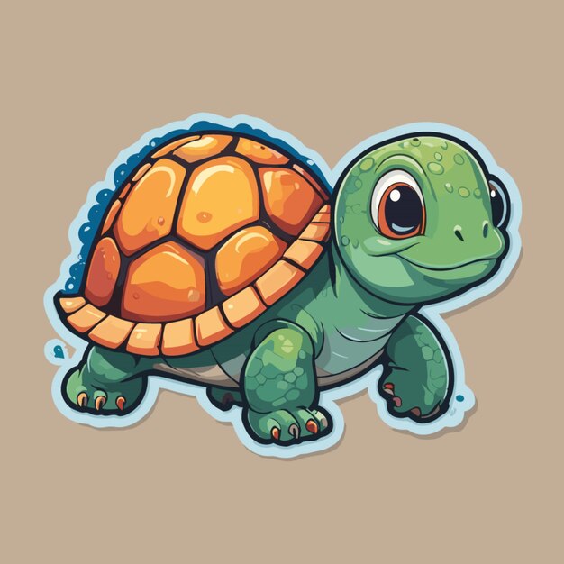 Vector turtle cartoon vector