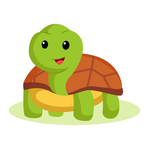 Turtle character design illustration