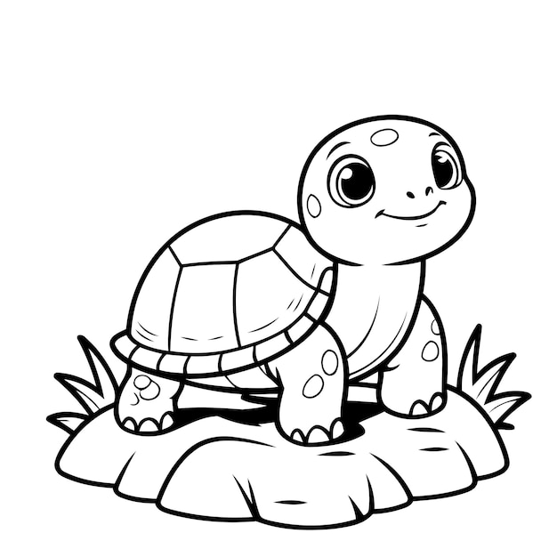 Vector turtle coloring page