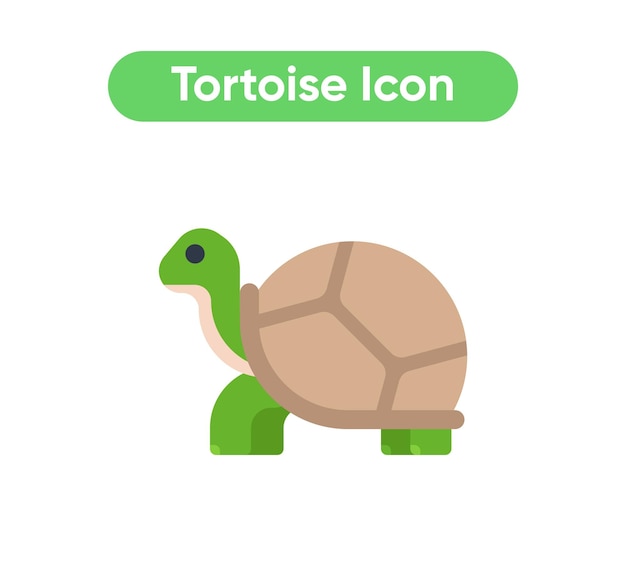 Turtle emoji vector illustration tortoise vector icon