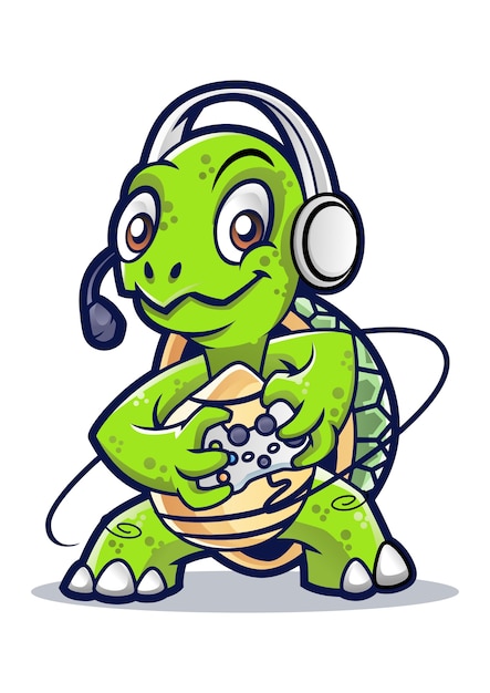 Turtle game mascot design