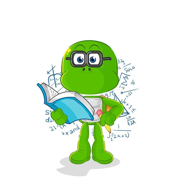 Vector turtle geek cartoon cartoon mascot vector