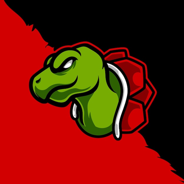 Turtle Head Mascot Logo Design