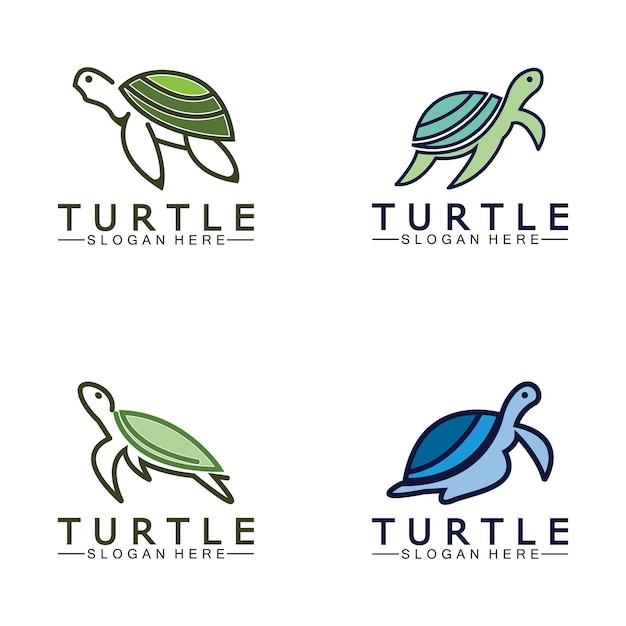 Значок черепахи Векторная иллюстрация морской черепахи Логотип для кнопок веб-сайтов, мобильных приложений и других потребностей дизайна