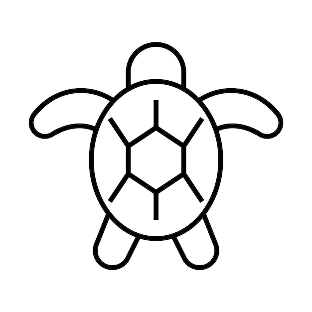 turtle icon sign symbol in line style