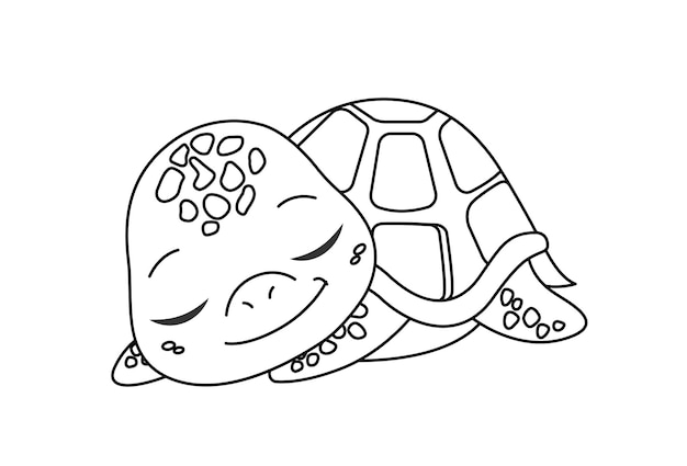 Силуэт линии черепахи
