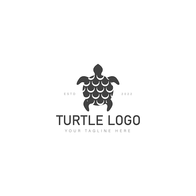 Vector turtle logo design icon illustration