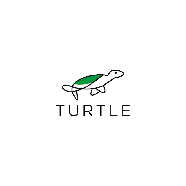 Turtle logo design icon template