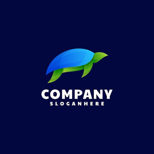 turtle logo design with full color