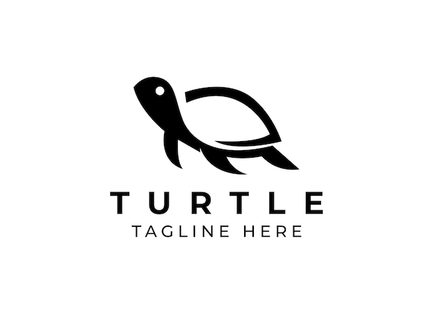 Turtle logo ontwerp vector eenvoudige schildpad logo