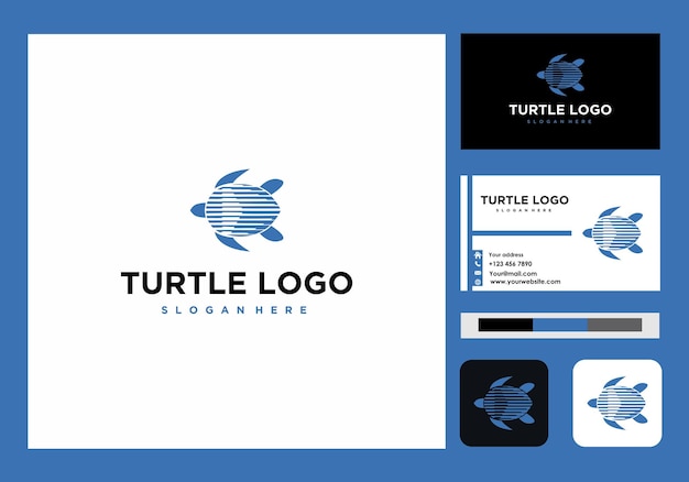 turtle logo triangle and business card