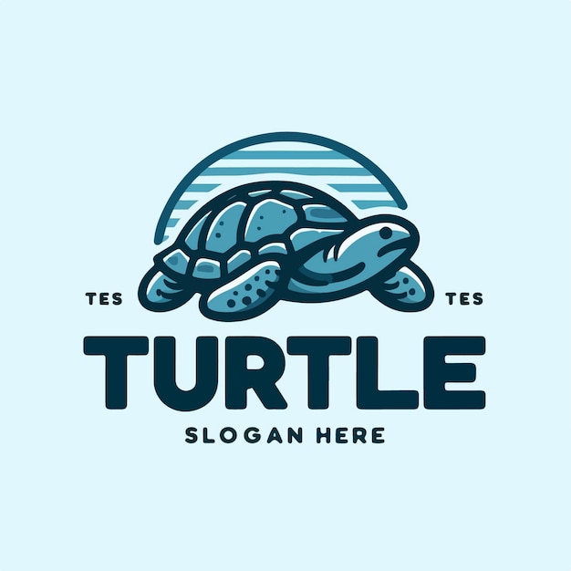 Turtle mascot logo turtle vector