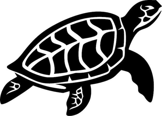 Vector turtle minimalist and flat logo vector illustration