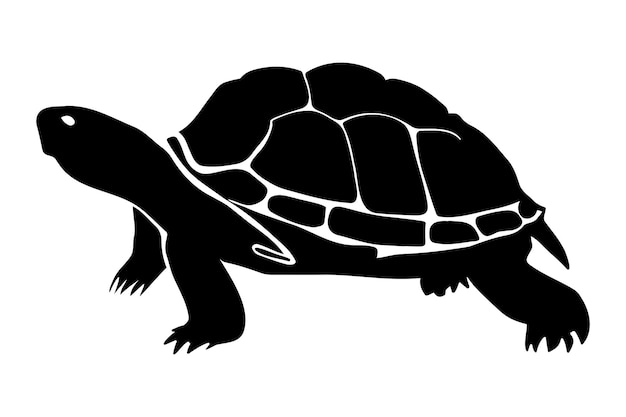 Turtle silhouette isolated vector illustration