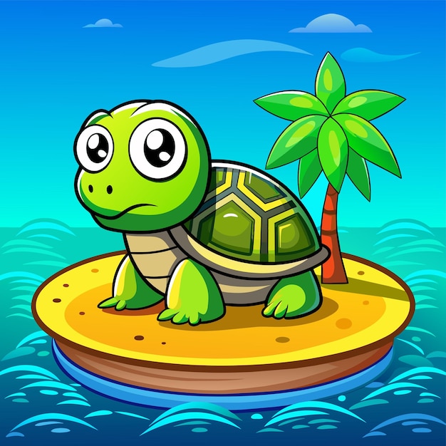 Vector turtle terrapin ocean hand drawn flat stylish mascot cartoon character drawing sticker icon concept