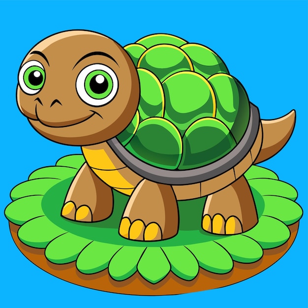 Vector turtle terrapin ocean hand drawn flat stylish mascot cartoon character drawing sticker icon concept