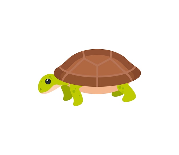 Изолированная иконка вектора черепахи. Иллюстрация смайликов. Векторный смайлик черепахи