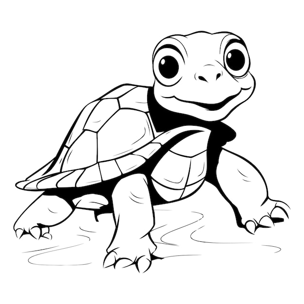 Vector turtle on a white background eps 10