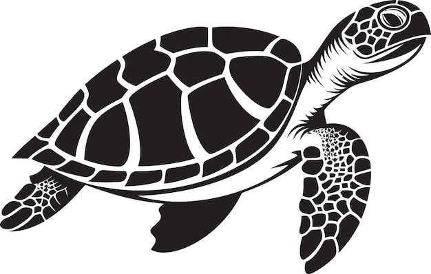 Turtletrails serene vector emblem shellmosaic 複雑なイコノグラフィー