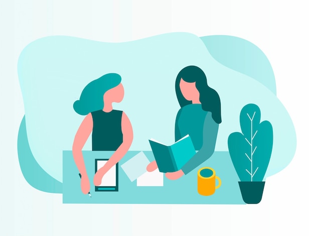 tutor lessons trainings exams preparation courses online remotely in classroom vector illustration