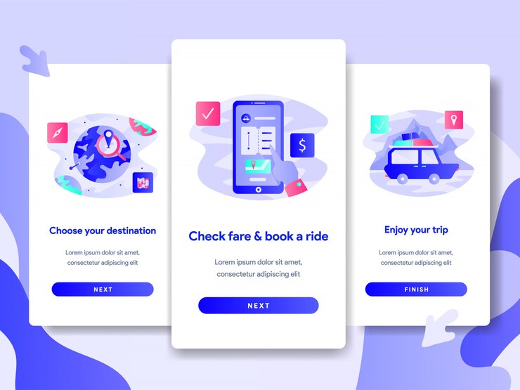 Vector tutorial screen page template 