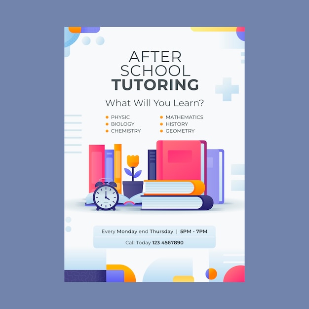 Vector tutoring service template design