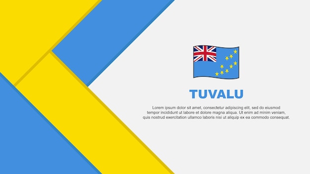 Tuvalu Flag Abstract Background Design Template Tuvalu Independence Day Banner Cartoon Vector Illustration Tuvalu Illustration