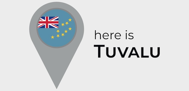 Vector tuvalu map marker icon here is tuvalu vector illustration