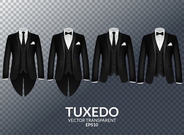 Tuxedo en boog. stijlvol pak.