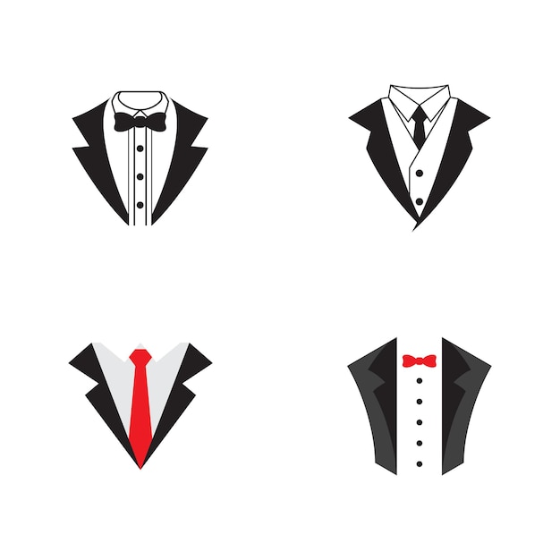 Vector tuxedo exclusieve sjabloon vector pictogram illustratie ontwerp