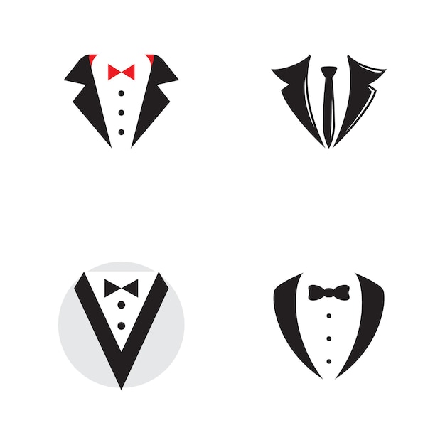 Vector tuxedo exclusive template vector icon illustration design