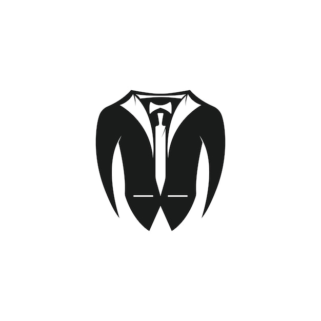 Tuxedo gentleman logo ontwerp vector