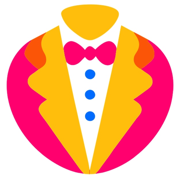 tuxedo icon icon colored shapes