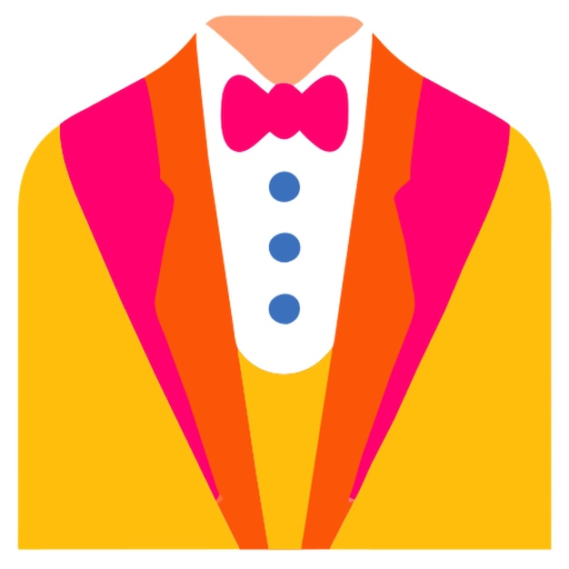 tuxedo icon icon colored shapes