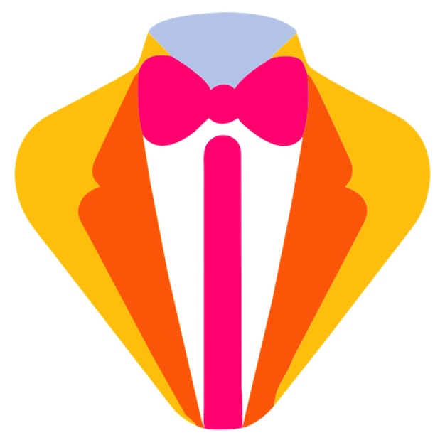 Vector tuxedo icon icon colored shapes