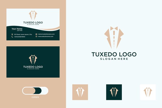 Design del logo smoking e biglietto da visita