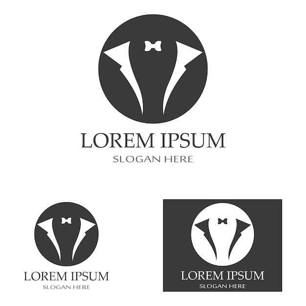 Tuxedo logo icon vector design template illustration