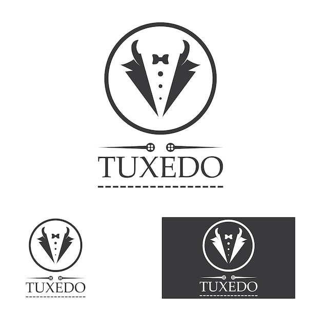 Tuxedo logo pictogram vector ontwerp sjabloon illustratie