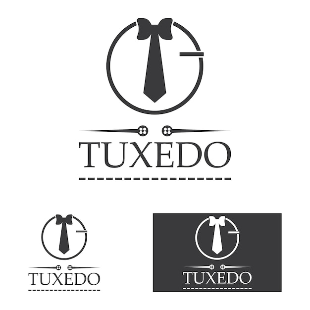 Tuxedo logo pictogram vector ontwerp sjabloon illustratie