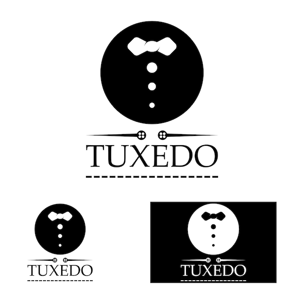 Tuxedo logo pictogram vector ontwerp sjabloon illustratie