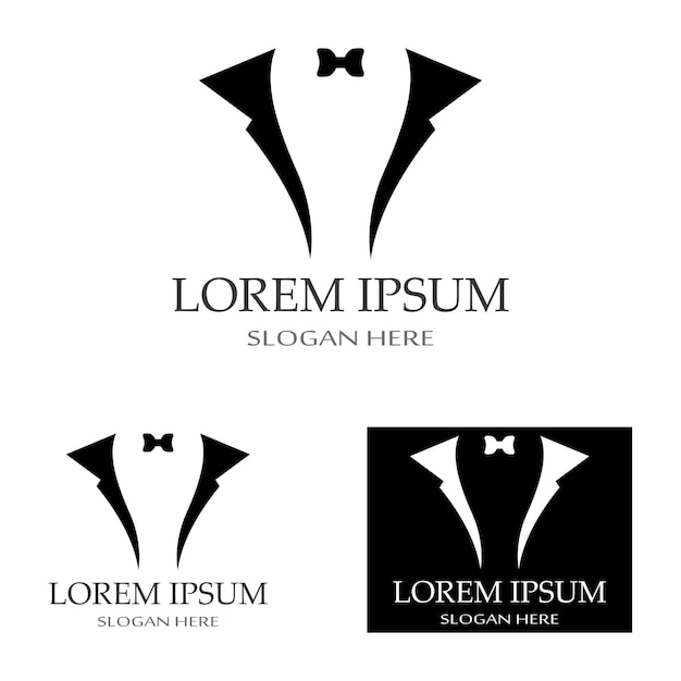 Tuxedo logo pictogram vector ontwerp sjabloon illustratie