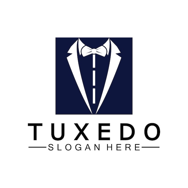 Tuxedo Logo sjabloon vector pictogram illustratie ontwerp