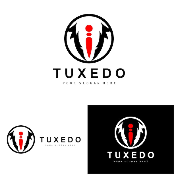 Tuxedo logo Suit And Tie Vector Men Suit Dress Tailor Design Bow Tie Bowtie Icon Vintage Classic Illustration
