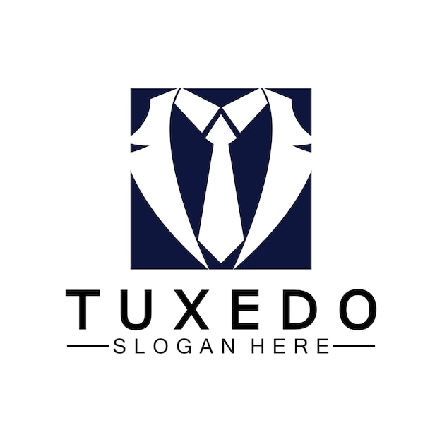 Vector tuxedo logo template vector icon illustration design